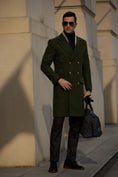 Gallery viewerに画像を読み込む, Men's Wool Coat Winter Double Breasted Long Coat 2776
