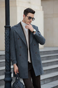 Gallery viewerに画像を読み込む, Men's Coat Winter Double Breasted Long Coat 2796
