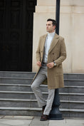 Load image into Gallery viewer, Men's Wool Coat Winter Double Breasted Long Coat 2775
