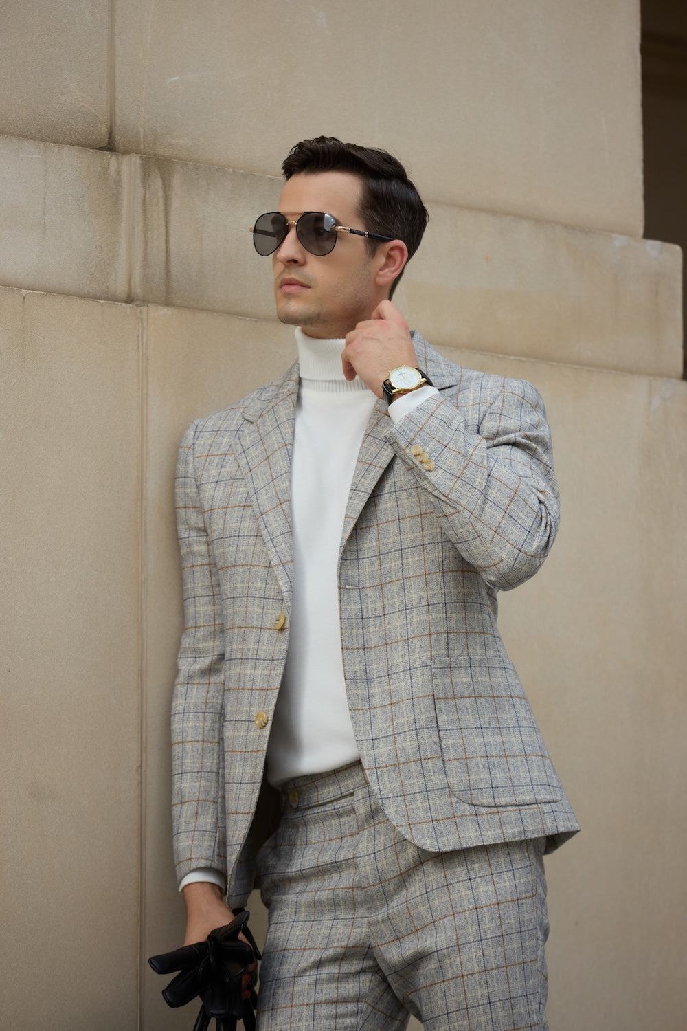 Plaid Unique Design 2 Pieces Men's Suits 2793