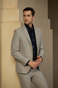 Cargar la imagen en la vista de la galería, Retro Tweed Woollen Herringbone 2 Pieces Mens Suits 2798
