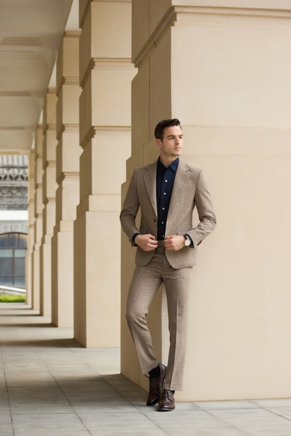 Retro Tweed Herringbone 2 Pieces Mens Suits 2785