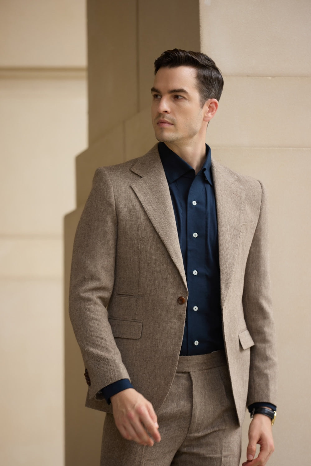 Retro Tweed Herringbone 2 Pieces Mens Suits 2785