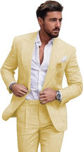 Charger l'image dans la visionneuse de la galerie, Summer Casual Linen Men's Slim Fit 2 Piece Suit
