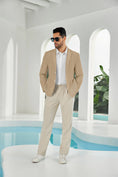 Bild in Galerie-Betrachter laden, Seersucker Striped Men's Summer Blazer
