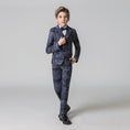 Charger l'image dans la visionneuse de la galerie, Unique Design Slim Fit Modern 5 Piece Boys Suits
