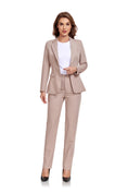 Bild in Galerie-Betrachter laden, Champagne Women's 2 Piece Office Work Suit Set
