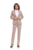 Bild in Galerie-Betrachter laden, Champagne Women's 2 Piece Office Work Suit Set
