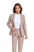 Bild in Galerie-Betrachter laden, Champagne Women's 2 Piece Office Work Suit Set
