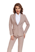 Charger l'image dans la visionneuse de la galerie, Champagne Women's 2 Piece Office Work Suit Set
