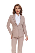 Bild in Galerie-Betrachter laden, Champagne Women's 2 Piece Office Work Suit Set
