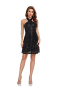 Load image into Gallery viewer, Twisted High Halter Sleeveless Mini Dress
