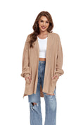 Load image into Gallery viewer, Khaki Long Sleeve Front Cardigan
