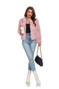 Load image into Gallery viewer, Pink Winter Coats Fleece Cropped Jacket
