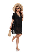 Charger l'image dans la visionneuse de la galerie, Black Fresh Short Sleeve Mini Dress
