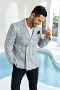 Charger l'image dans la visionneuse de la galerie, Designer Style New Men's Double Breasted Blazer
