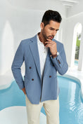 Load image into Gallery viewer, Designer Style New Men's Double Breasted Blazer
