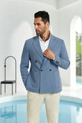 Cargar la imagen en la vista de la galería, Designer Style New Men's Double Breasted Blazer
