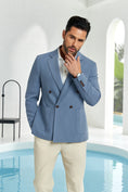 Cargar la imagen en la vista de la galería, Designer Style New Men's Double Breasted Blazer
