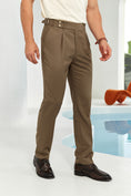 Load image into Gallery viewer, Coffee Men's Pants for Party, Wedding and Business 2567
