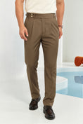 Load image into Gallery viewer, Coffee Men's Pants for Party, Wedding and Business 2567
