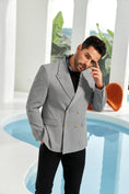 Cargar la imagen en la vista de la galería, Designer Style New Men's Double Breasted Blazer
