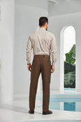 Load image into Gallery viewer, Coffee Men's Pants for Party, Wedding and Business 2566
