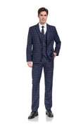 Load image into Gallery viewer, Plaid Men's 3 Piece Slim Fit Suits (MORE COLORS+)
