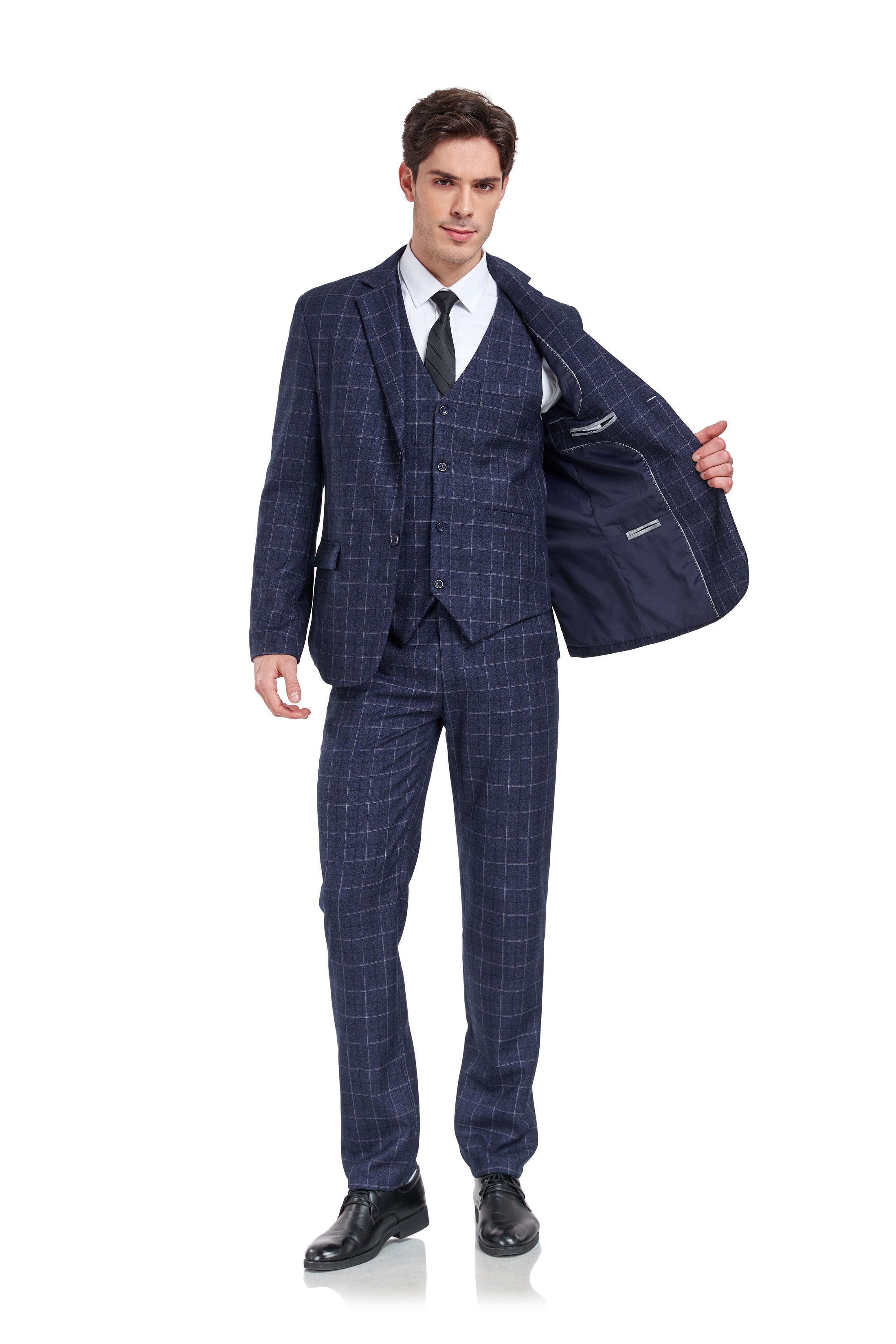 Plaid Men's 3 Piece Slim Fit Suits (MORE COLORS+)