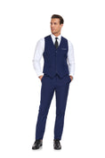 Bild in Galerie-Betrachter laden, Men's Suits 2 Pieces Vest+Pants Set V-Neck Casual Waistcoat Suit
