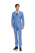 Cargar la imagen en la vista de la galería, Plaid Men's 3 Piece Slim Fit Suits (MORE COLORS+)
