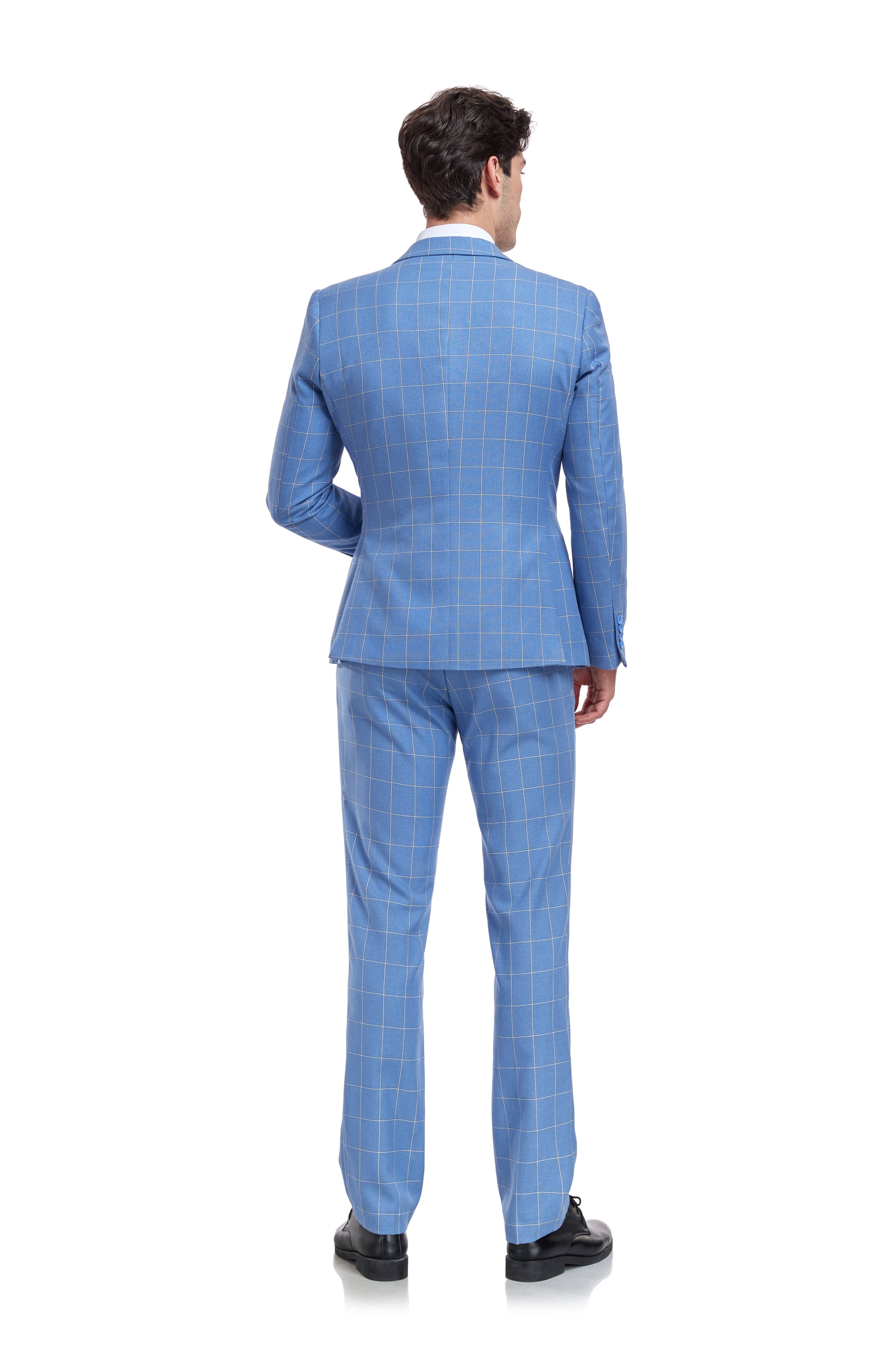 Plaid Men's 3 Piece Slim Fit Suits (MORE COLORS+)