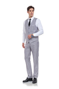 Charger l'image dans la visionneuse de la galerie, Men's Suits 2 Pieces Vest+Pants Set V-Neck Casual Waistcoat Suit
