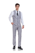 Charger l'image dans la visionneuse de la galerie, Men's Suits 2 Pieces Vest+Pants Set V-Neck Casual Waistcoat Suit
