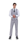 Charger l'image dans la visionneuse de la galerie, Men's Suits 2 Pieces Vest+Pants Set V-Neck Casual Waistcoat Suit
