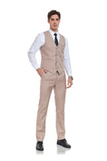 Charger l'image dans la visionneuse de la galerie, Men's Suits 2 Pieces Vest+Pants Set V-Neck Casual Waistcoat Suit
