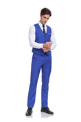 Charger l'image dans la visionneuse de la galerie, Men's Suits 2 Pieces Vest+Pants Set V-Neck Casual Waistcoat Suit
