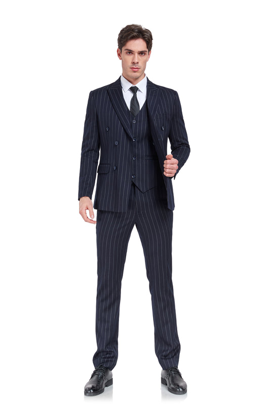 Stripe Men's 3 Piece Set for Party, Wedding and Business(MORE COLORS+)