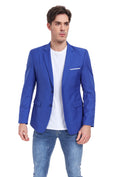 Gallery viewerに画像を読み込む, Royal Blue Men's Two Button Blazer for Party, Wedding and Business
