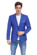 Charger l'image dans la visionneuse de la galerie, Royal Blue Men's Two Button Blazer for Party, Wedding and Business
