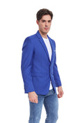 Gallery viewerに画像を読み込む, Royal Blue Men's Two Button Blazer for Party, Wedding and Business
