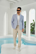 Charger l'image dans la visionneuse de la galerie, Seersucker Striped Men's Summer Blazer
