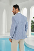 Load image into Gallery viewer, Seersucker Striped Men's Summer Blazer
