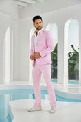 Load image into Gallery viewer, Seersucker Striped Blazer Pants 2 Piece Men's Summer Suit
