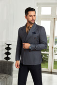 Load image into Gallery viewer, Designer Style New Double Breasted Men's Blazer
