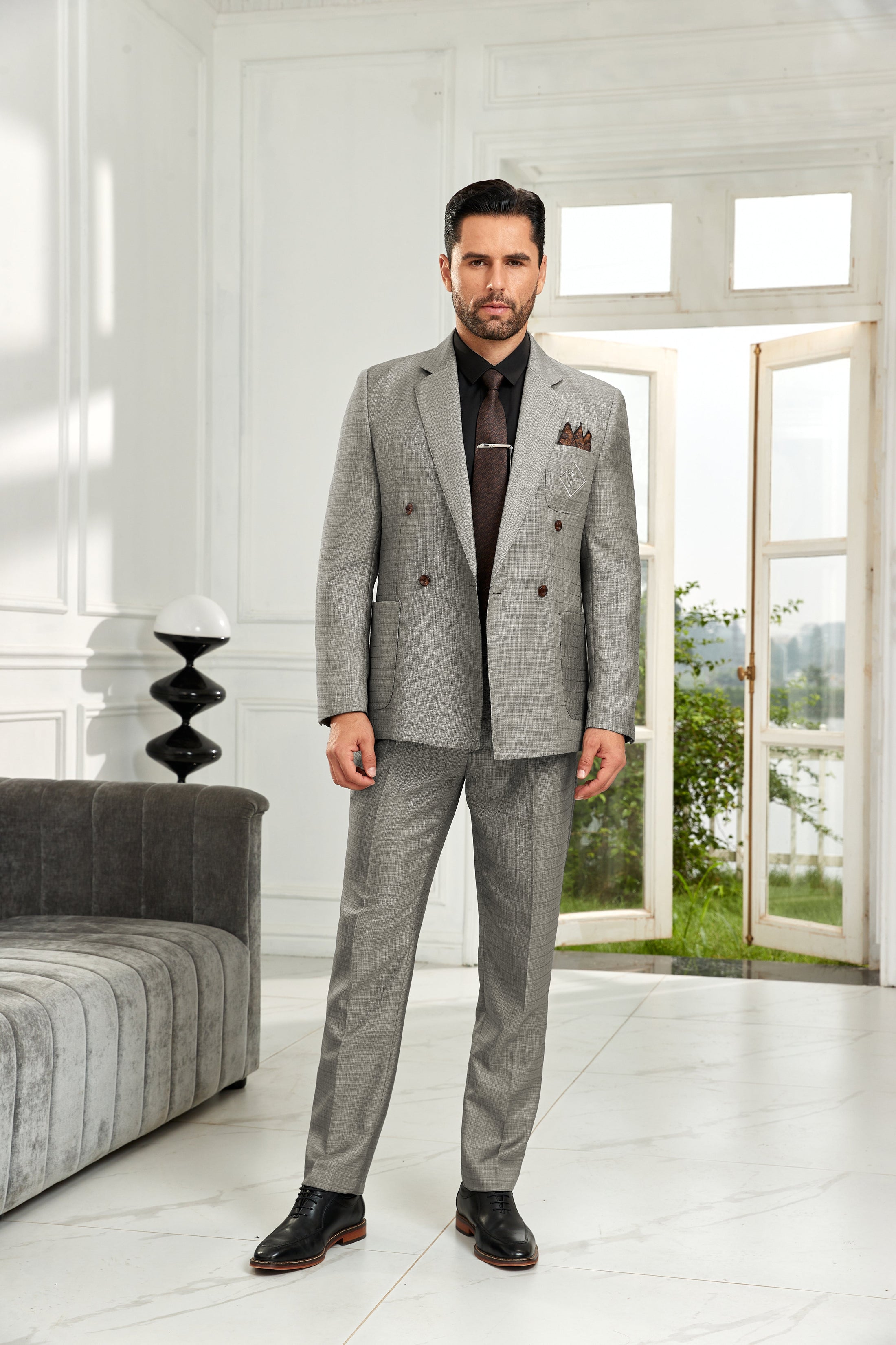 Designer Style Unique Design 2 Pieces Men's Suits Jacket+Pants