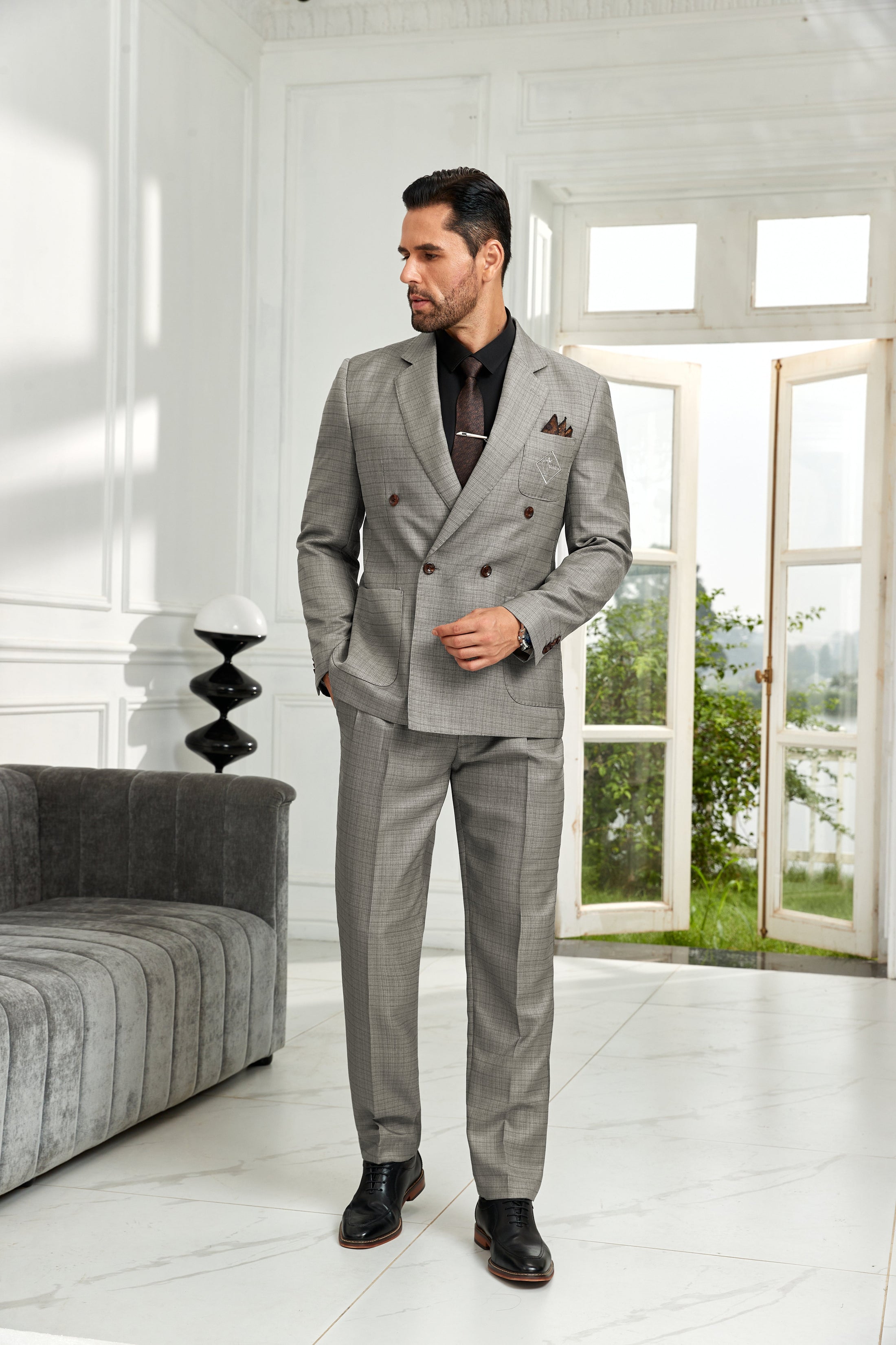 Designer Style Unique Design 2 Pieces Men's Suits Jacket+Pants