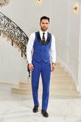 Bild in Galerie-Betrachter laden, Designer Style Unique Design 2 Pieces Men's Suits Vest+Pants
