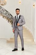 Charger l'image dans la visionneuse de la galerie, Designer Style Unique Design 2 Pieces Men's Suits Jacket+Pants
