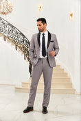 Cargar la imagen en la vista de la galería, Designer Style Unique Design 2 Pieces Men's Suits Jacket+Pants
